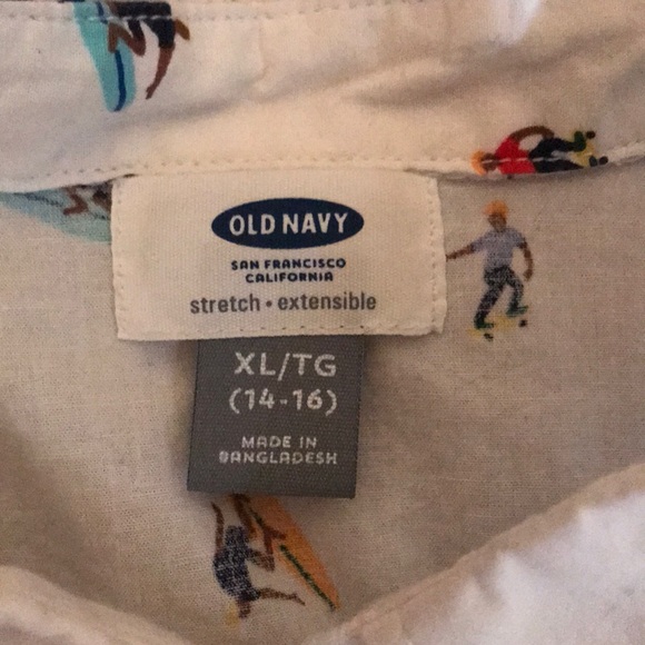 Old Navy - boys button up surfer shirt (XL) - Picture 2 of 2